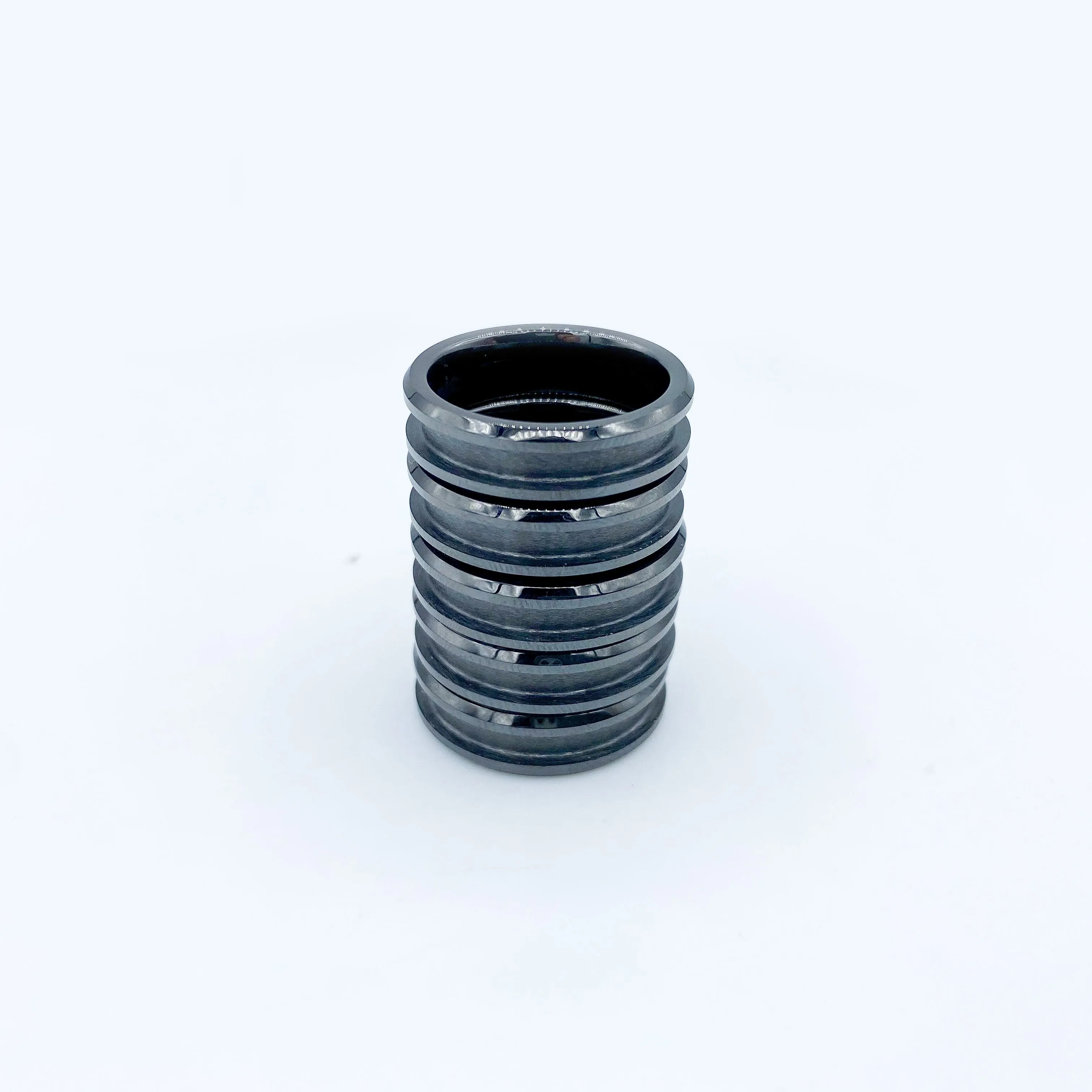 10 Pack - Black Ceramic Ring Blank