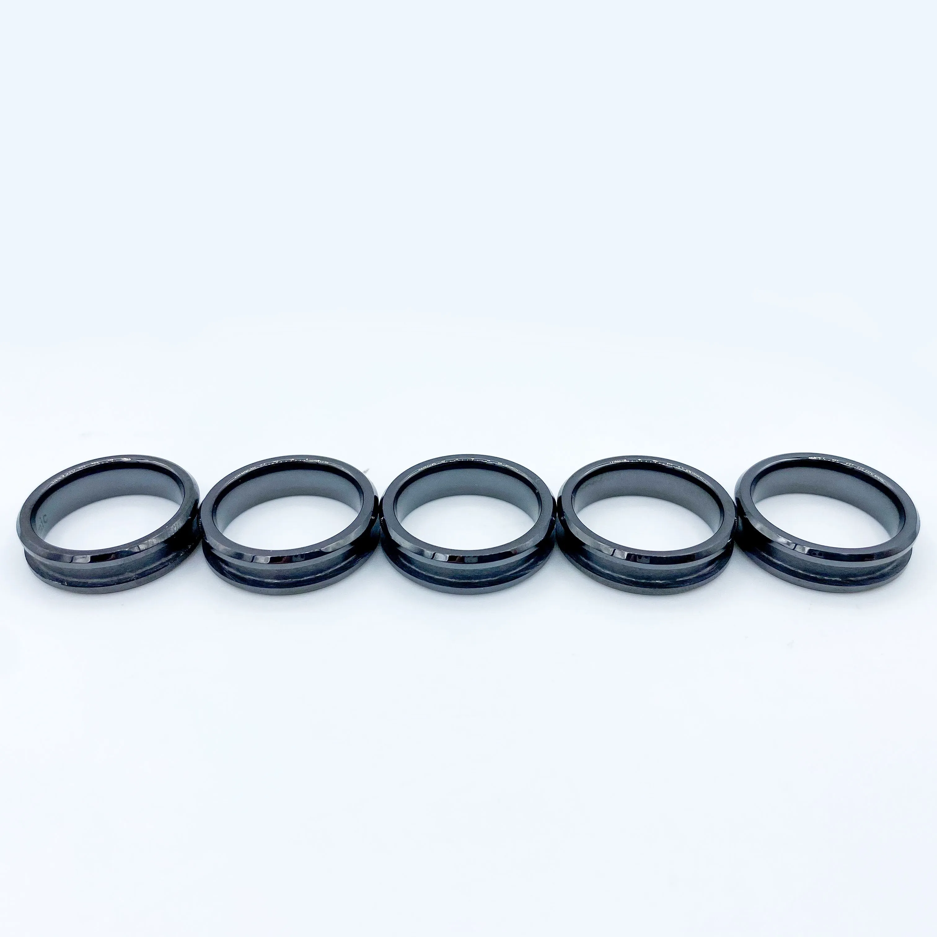 10 Pack - Black Ceramic Ring Blank