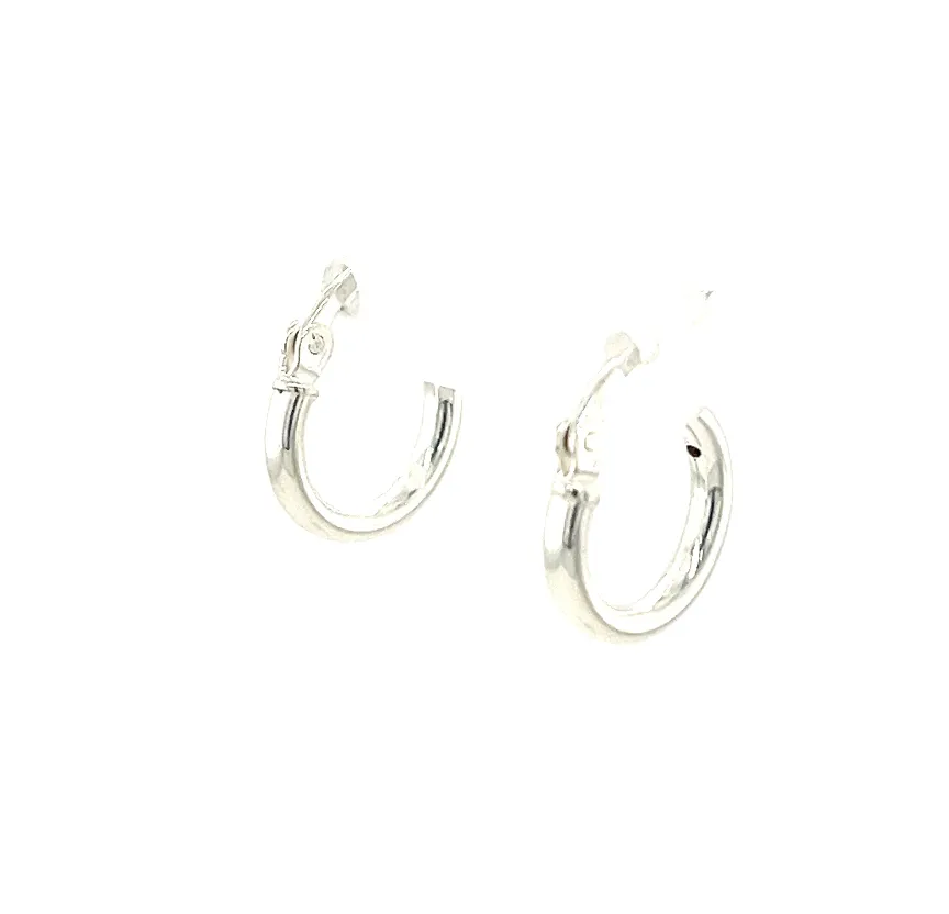 11mm Sterling Silver Hoop Earrings