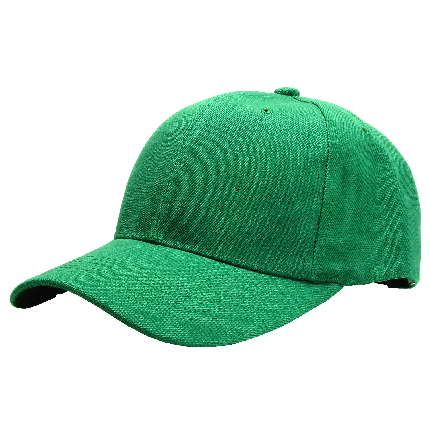 12-Pack Baseball Dad Cap Velcro Strap Adjustable Size - Kelly Green