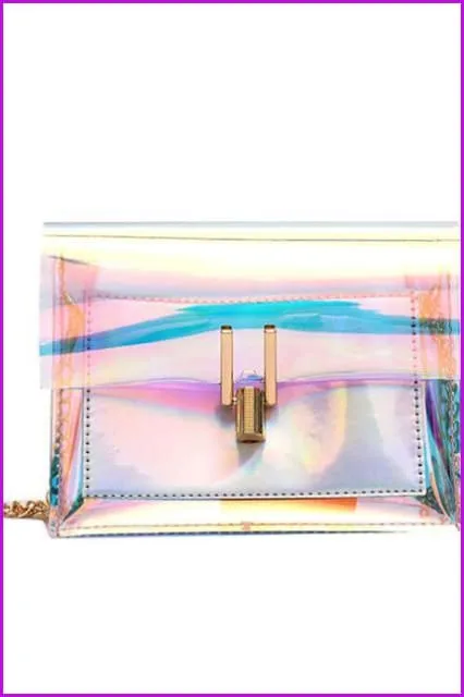 3 Colors Hologram Jelly Lady Cross Body Bag F079