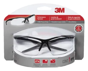 3M 47070-WZ4 Multi-Purpose Safety Eyewear, Anti-Fog Lens, Plastic Frame, Black Frame :PR: QUANTITY: 1