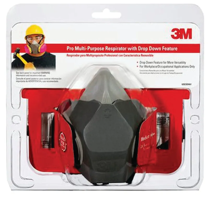 3M 65021HA1-C Valved Household Respirator, M Mask, Dual Cartridge, Multi-Color :EA: QUANTITY: 1