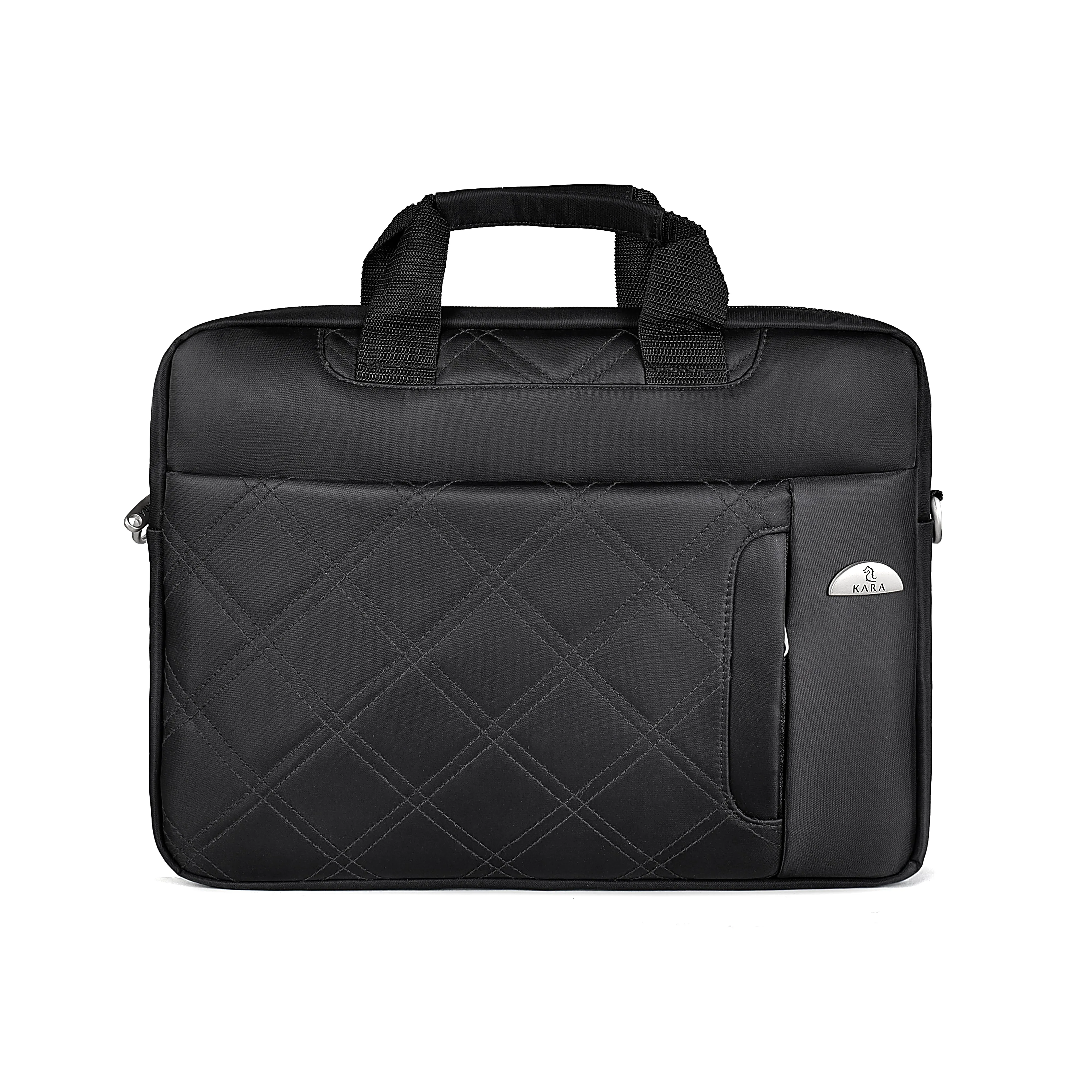 4463 Black Nylon Laptop Bag Messenger Bag