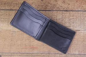 8 Pocket | Black Leather Bifold Wallet