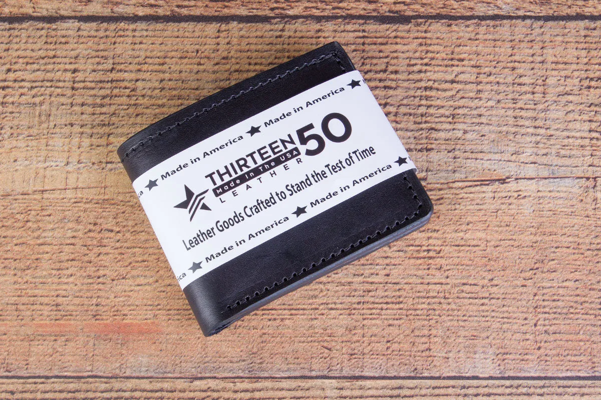 8 Pocket | Black Leather Bifold Wallet