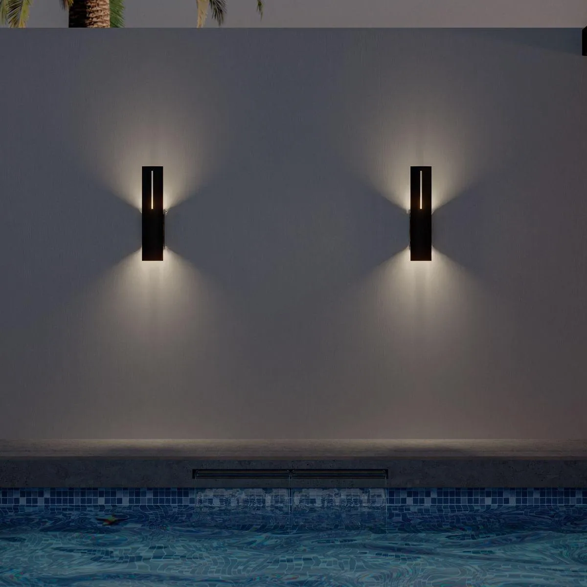 Aegis 20 In. LED Outdoor Wall Sconce 4000K Black Finish