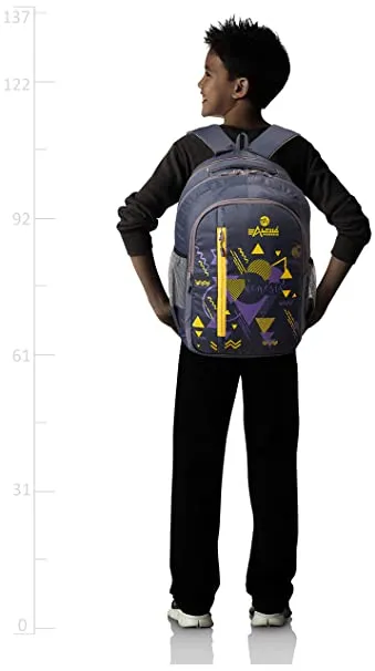 Alpha Nemesis 27 Ltrs Grey School Backpack (Vertical)