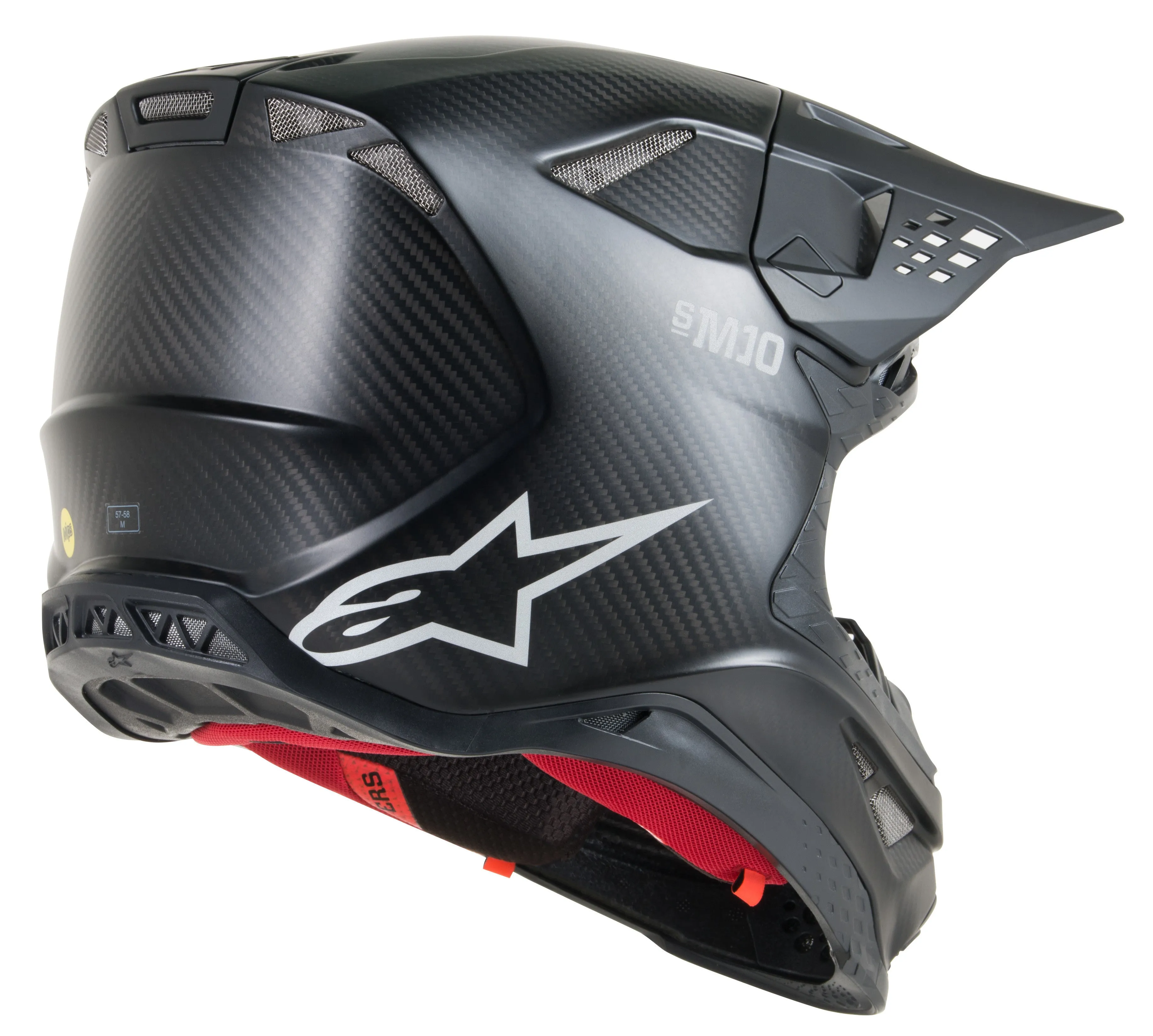 ALPINESTARS S.TECH S-M10 SOLID HELMET CARBON BLACK SM 8300319-1300-S