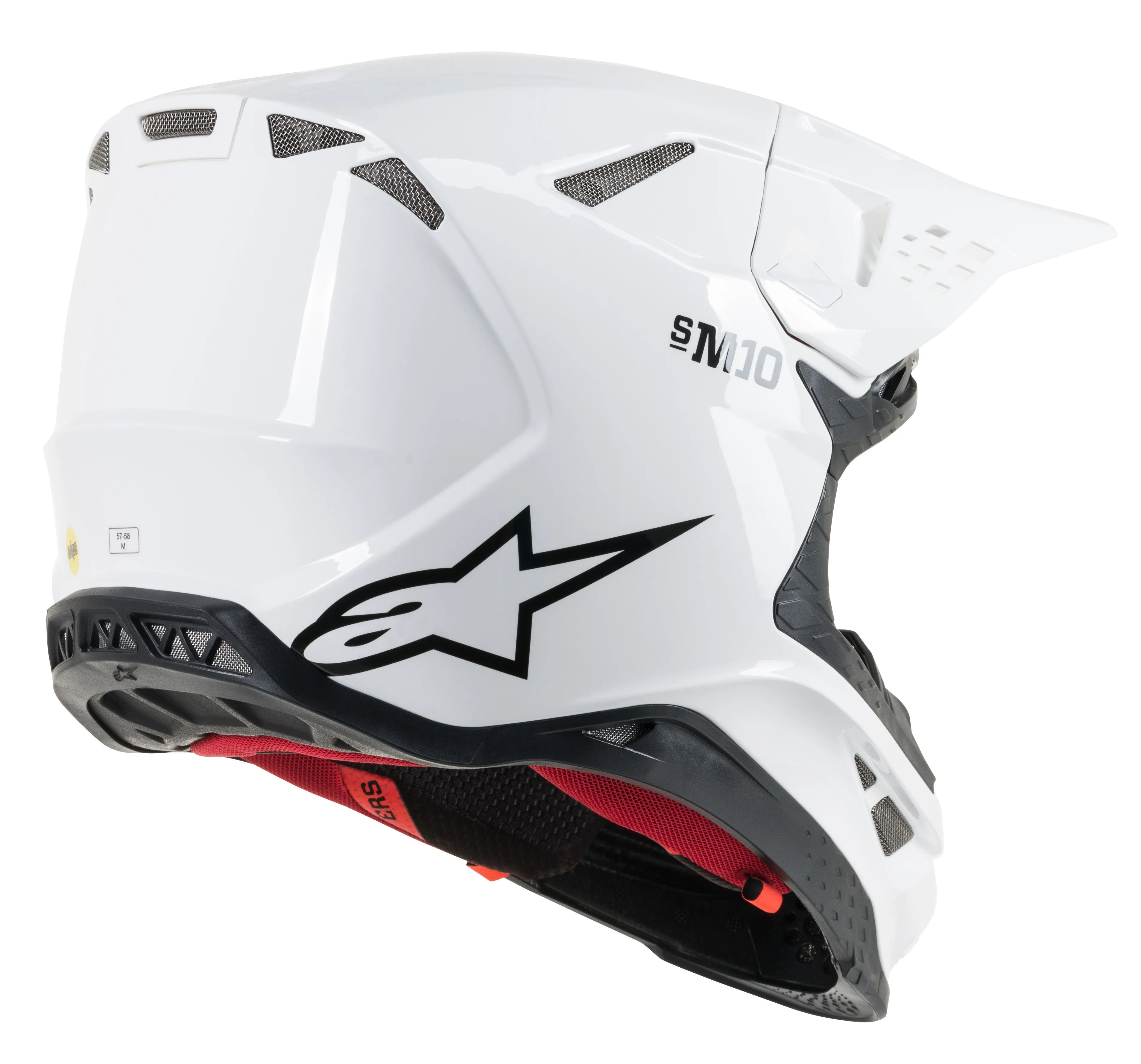 ALPINESTARS S.TECH S-M10 SOLID HELMET WHITE XS 8300319-2180-XS