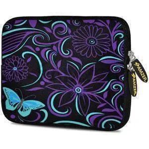 Amzer 10.5 inch Neoprene iPad/Tablet Sleeve - Turquoise Purple Fly