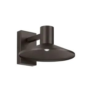 Ash 12 In. LED Lo-Output Outdoor Wall Sconce 400 Lumens 2700K Button Photocontrol Bronze Finish Clear Lens