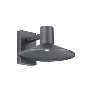 Ash 12 In. LED Lo-Output Outdoor Wall Sconce 400 Lumens 3000K Gray Finish Clear Lens