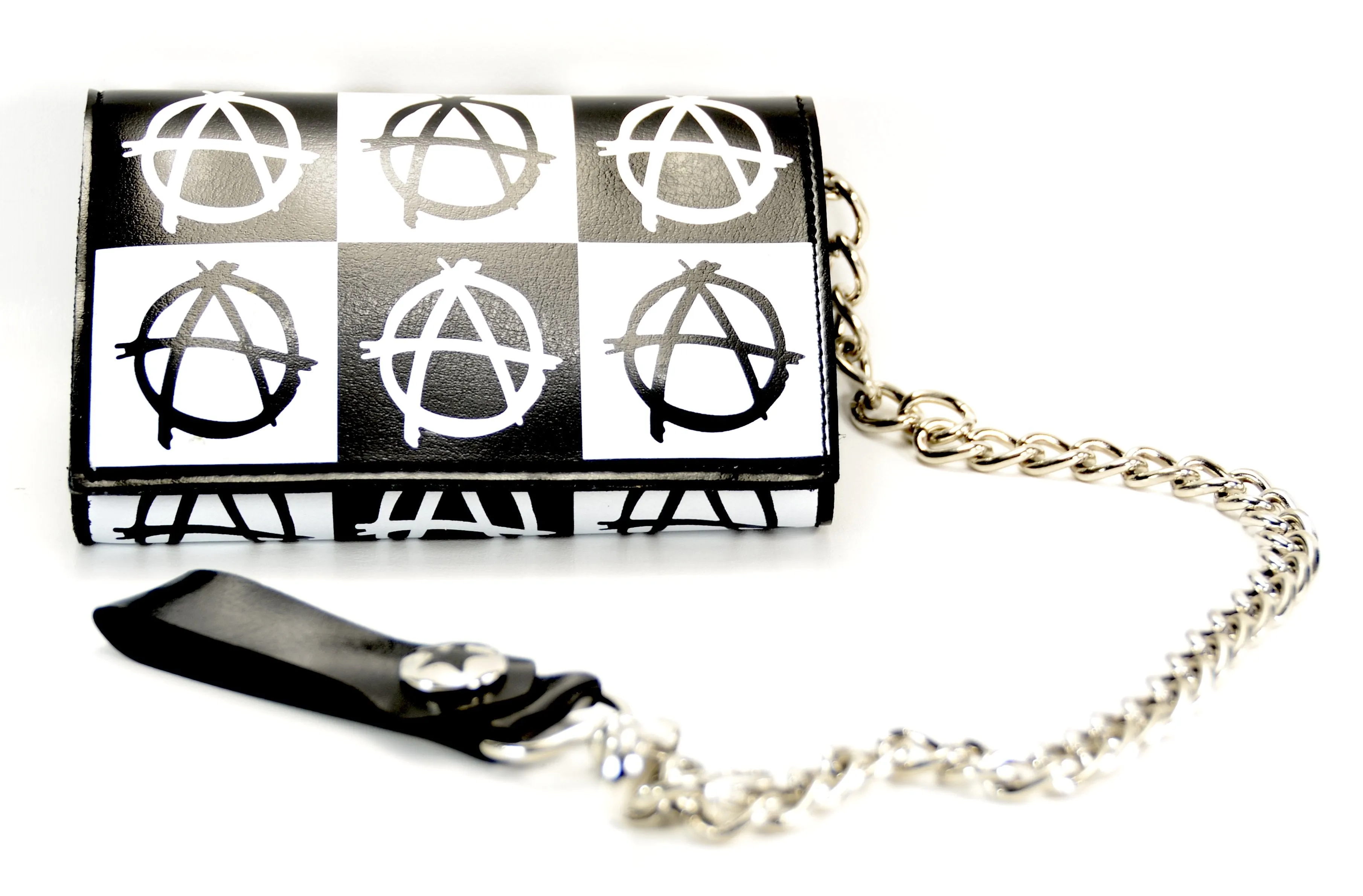 Assorted Tri Fold Wallet With Printed Anarchy Squares