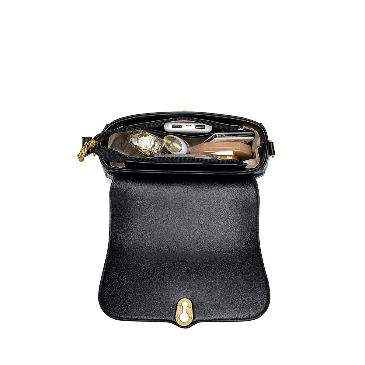 Athena Saddle Bag - Black