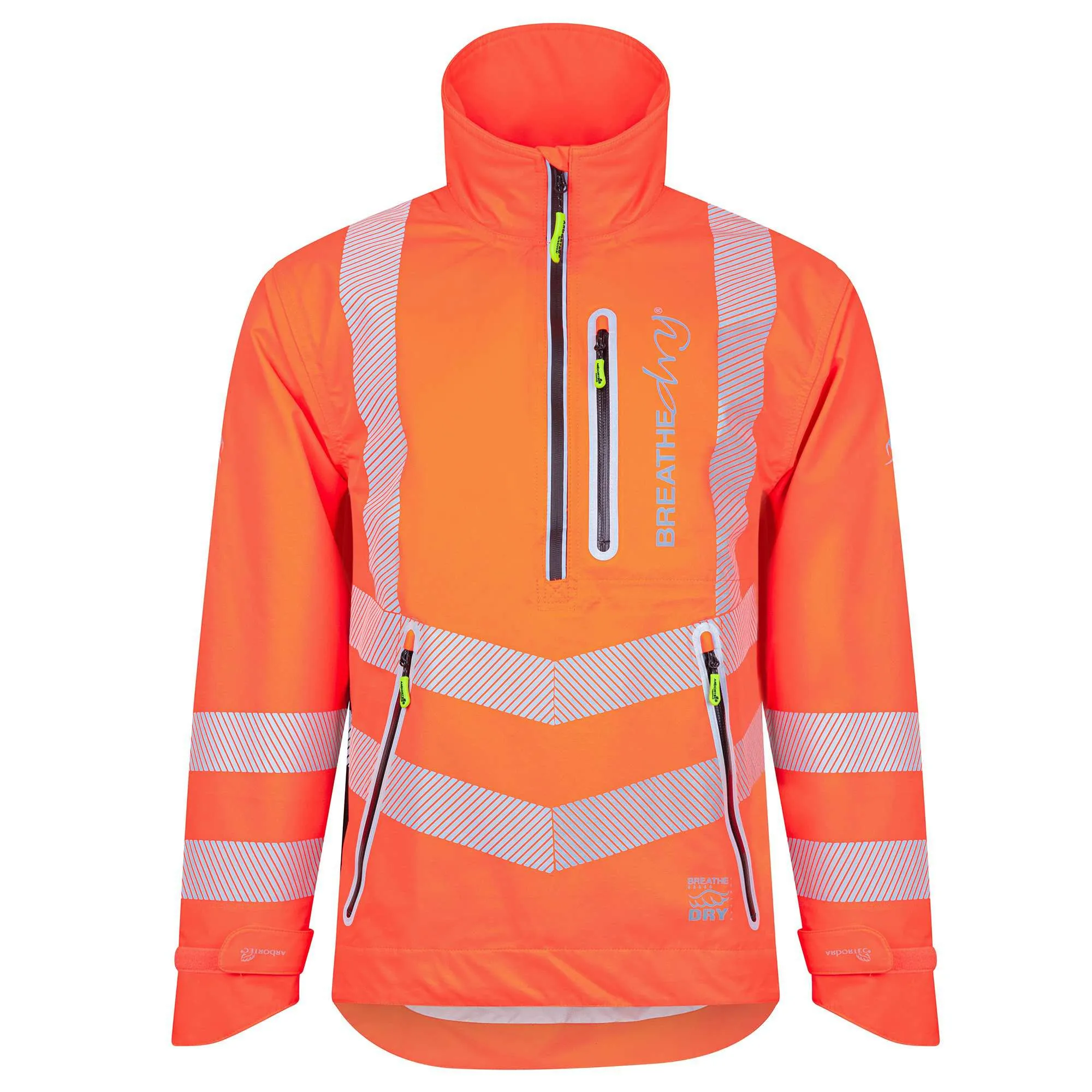 ATHV4400 Arbortec BreatheDry® Waterproof Rain Jacket - Hi-Viz Orange