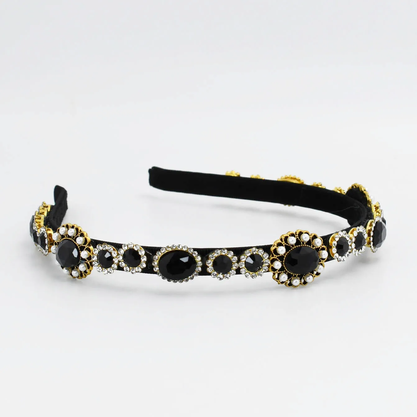 Black Radiant Jewels Headband U70