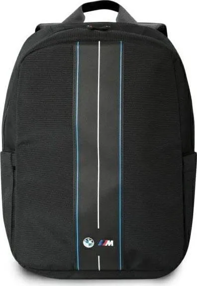 BMW Nylon Blue Stripe Backpack for 16" Laptop Black - BMBP15COMPVSKL