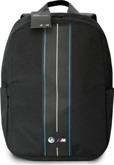 BMW Nylon Blue Stripe Backpack for 16" Laptop Black - BMBP15COMPVSKL