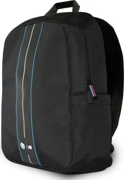 BMW Nylon Blue Stripe Backpack for 16" Laptop Black - BMBP15COMPVSKL