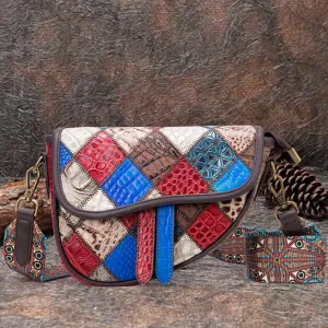 Boho Ladies Crossbody Satchel Bag Saddle Bags For Women