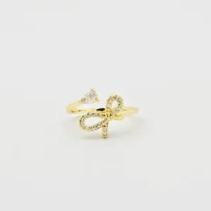 Bow Crystal Ring P7