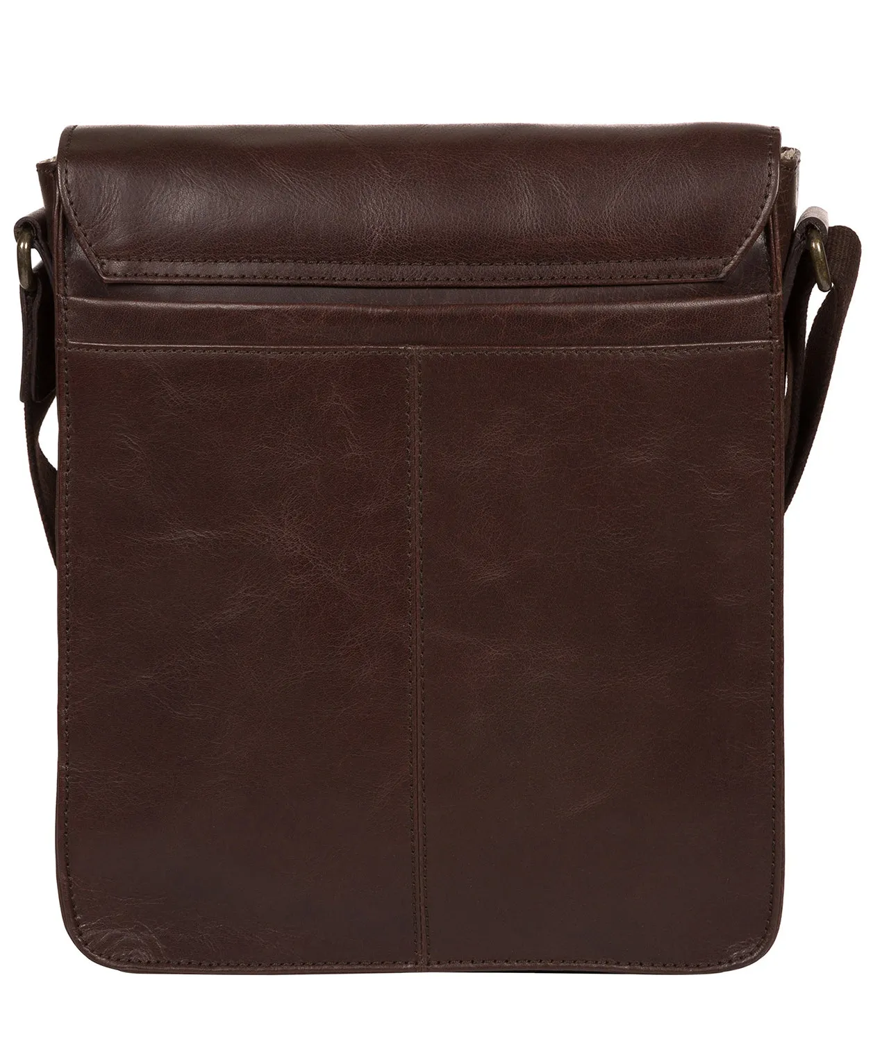 'Bowen' Dark Brown Leather Cross Body Bag