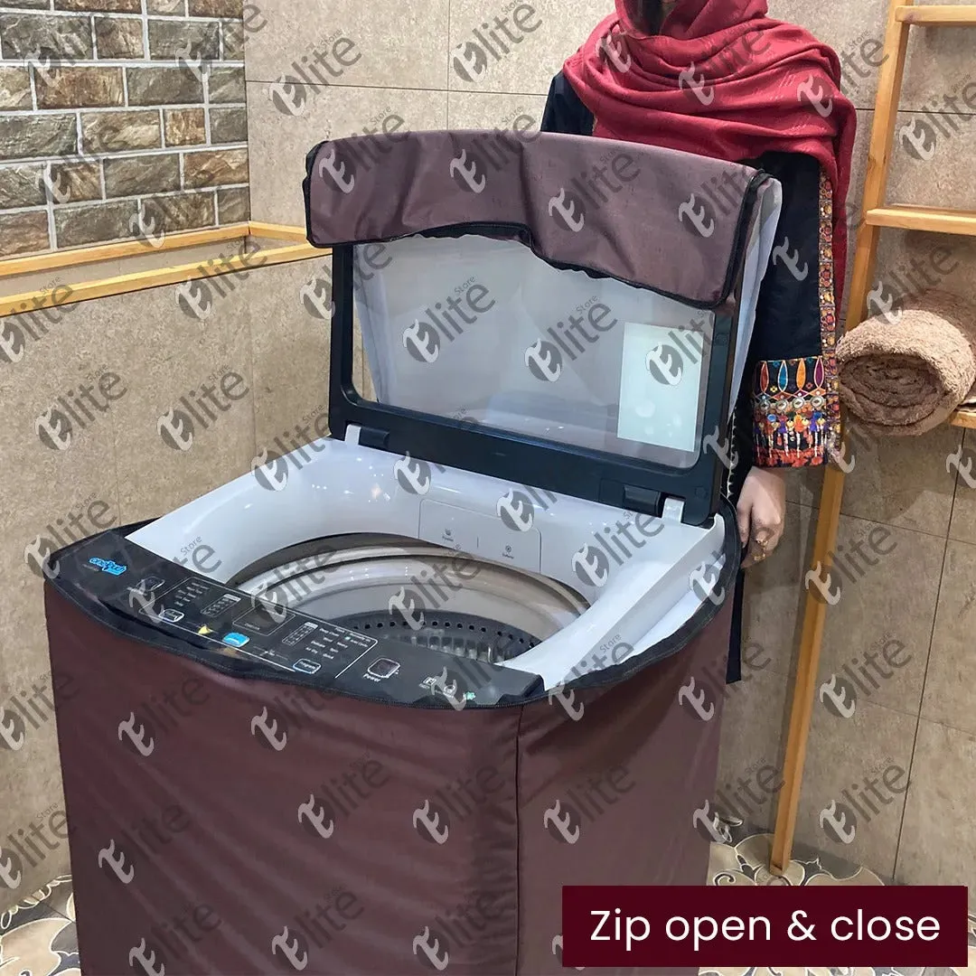 Brown Color 100% Waterproof Top Loaded Washing Machine Cover