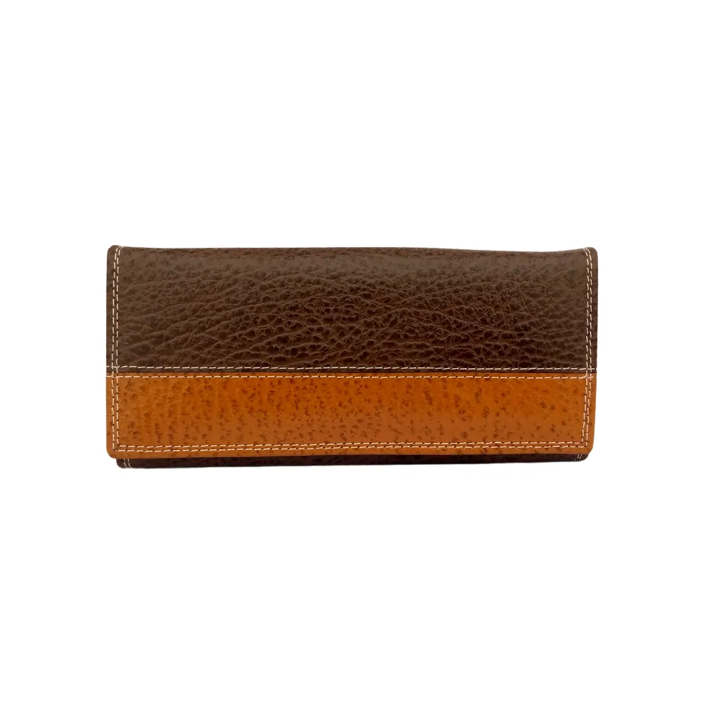 Brown Split Leather Women's Wallet - Ladies Clutch