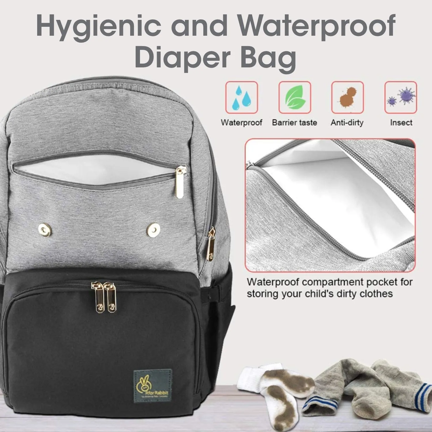 Caramello Smart Diaper Bags For Mother With High-Quality Water-Resistant Material