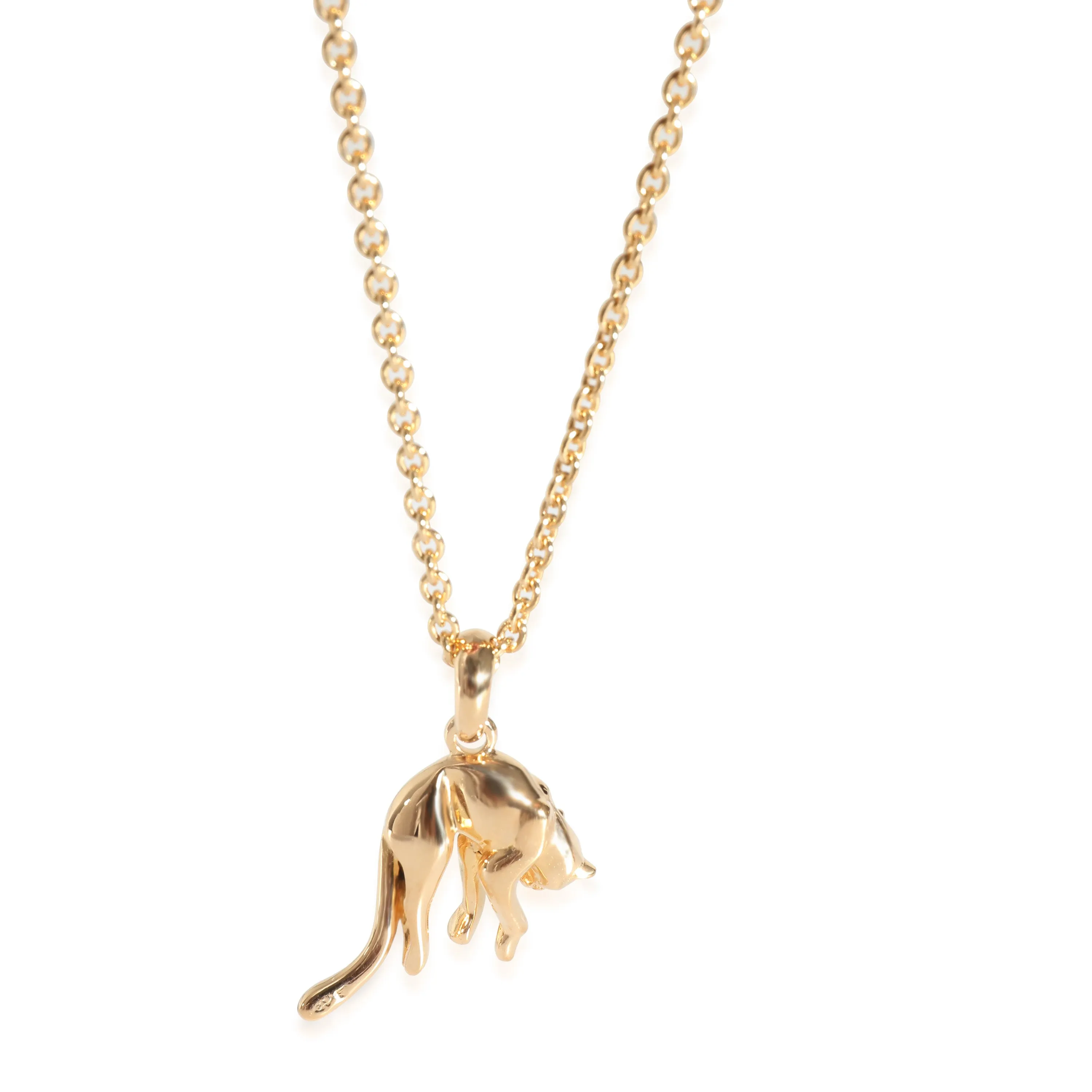 Cartier Vintage Panthere Pendant on a Chain in 18k Yellow Gold