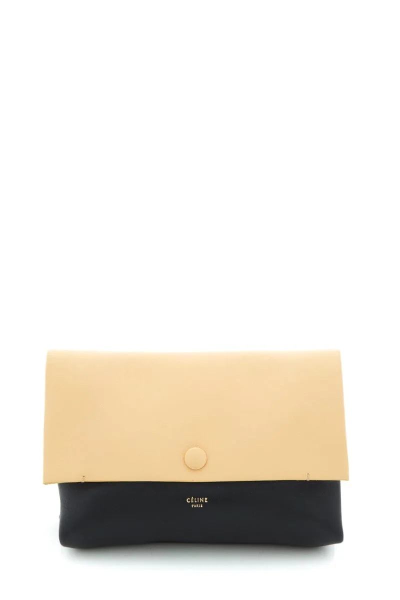 Celine Tan & Black Leather Pouch