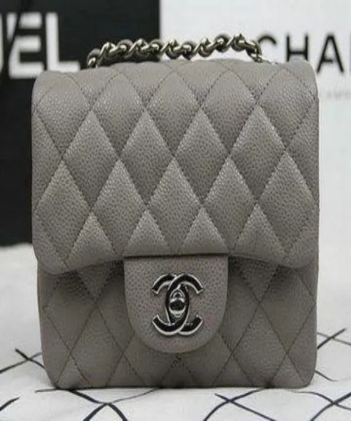 Chanel Mini Flap Bag Grey