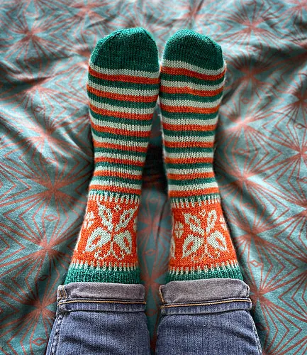 Charming Colorwork Socks - Charlotte Stone