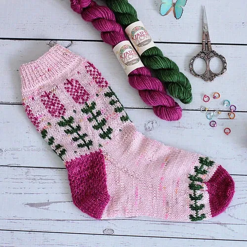 Charming Colorwork Socks - Charlotte Stone