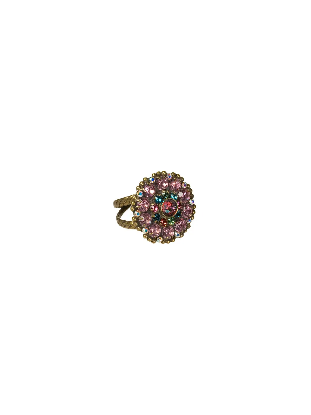 Charming Crystal Bloom Cocktail Ring - RBT78AGLP