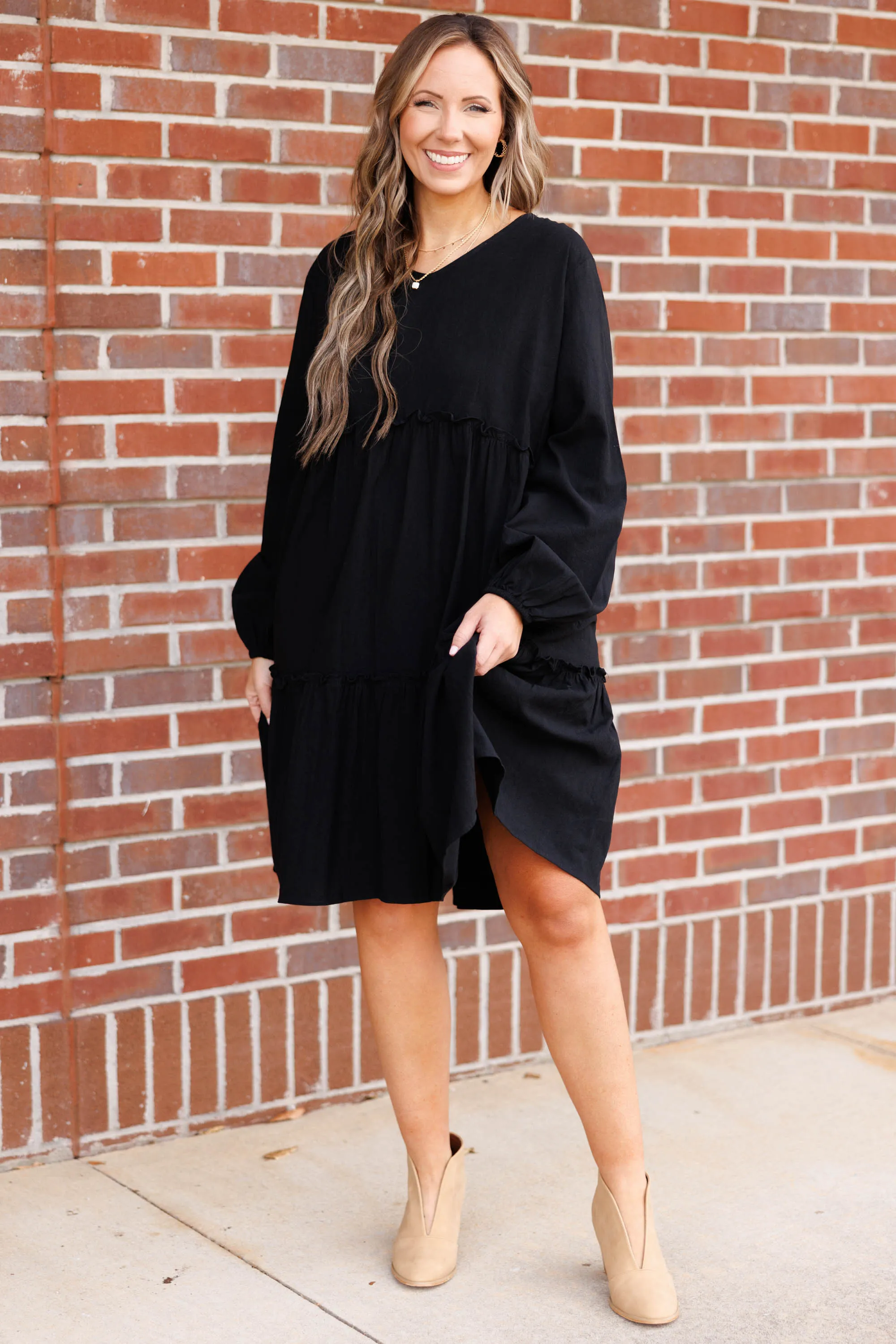 Charming Grace Dress, Black