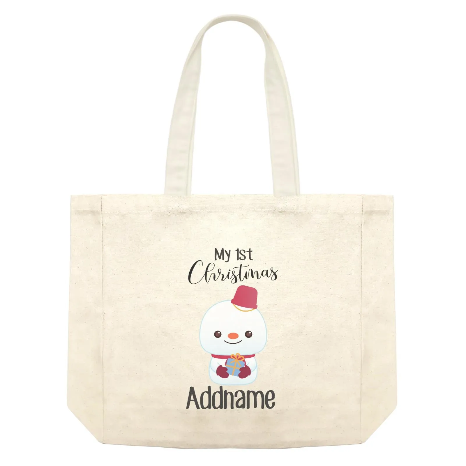 Christmas Cute Animal Series My 1st Christmas Snowman Shopping Bag