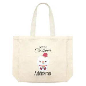 Christmas Cute Animal Series My 1st Christmas Snowman Shopping Bag