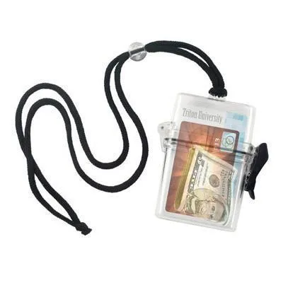 Clear Everyday Carry Waterproof Box with Neck Lanyard