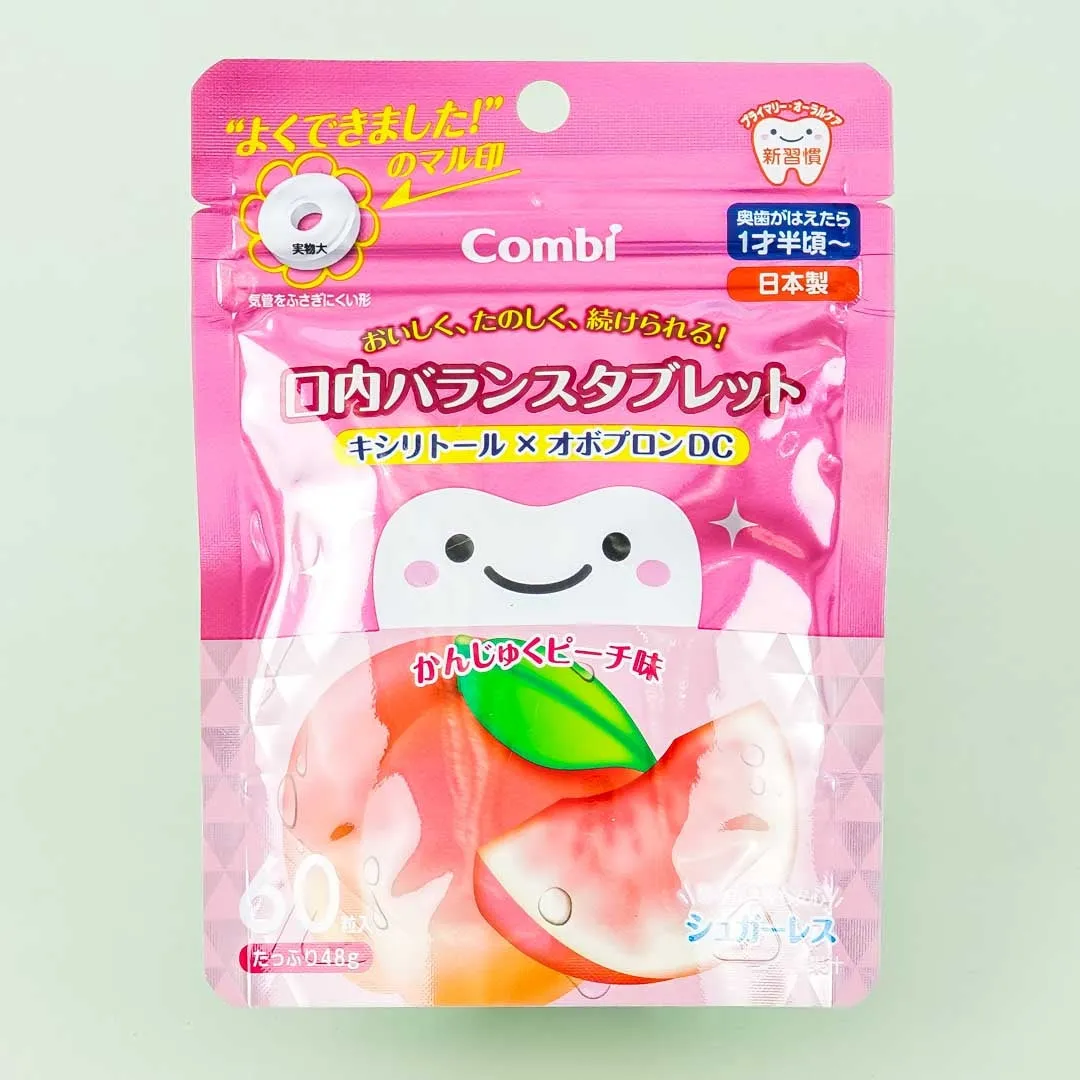 Combi Teteo Oral Balance Tablet Candy - Peach