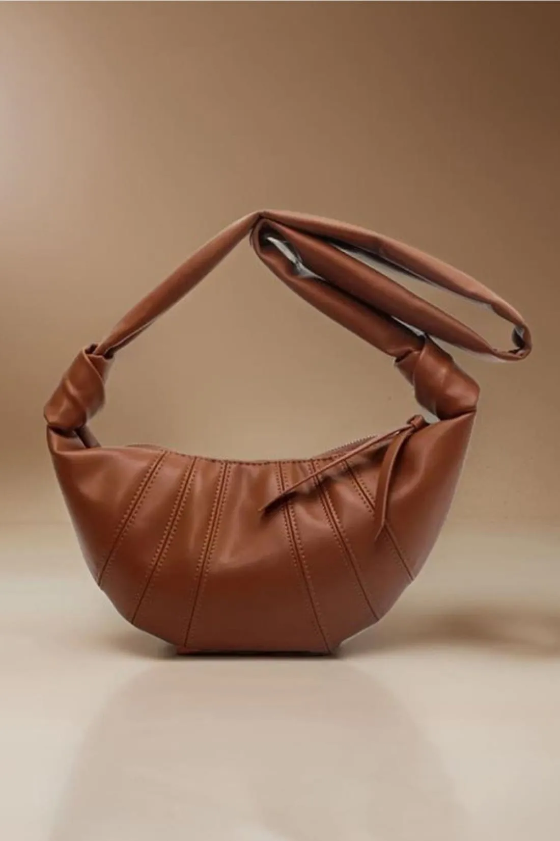 Croissant Faux Leather Crossbody Bag