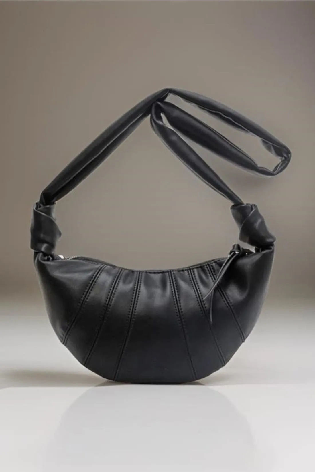 Croissant Faux Leather Crossbody Bag