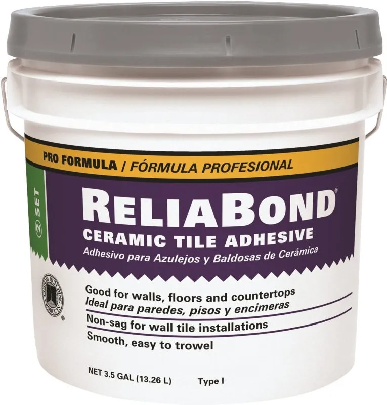 CUSTOM RBM3 Tile Adhesive, White, 3.5 gal Pail :PAIL: QUANTITY: 1