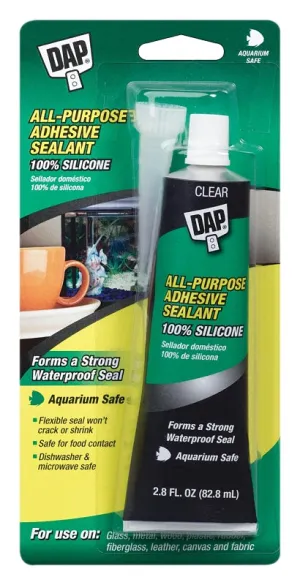 DAP 7079800755 Adhesive/Sealant, Clear, 2.8 oz Tube :CD: QUANTITY: 1