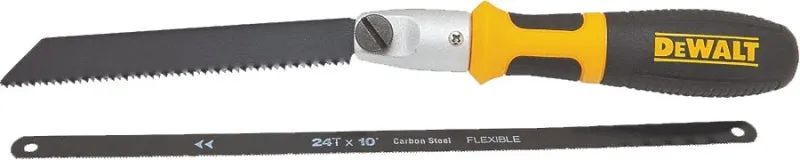 DeWALT DWHT20542 Handsaw, 6 in Reciprocal, 12/10 in Hack in L Blade, 24 TPI, Steel Blade, Cushion-Grip Handle :CD 1: QUANTITY: 1