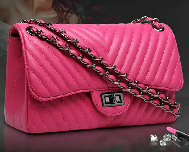 Double Chain Fashion Cross Body Bag