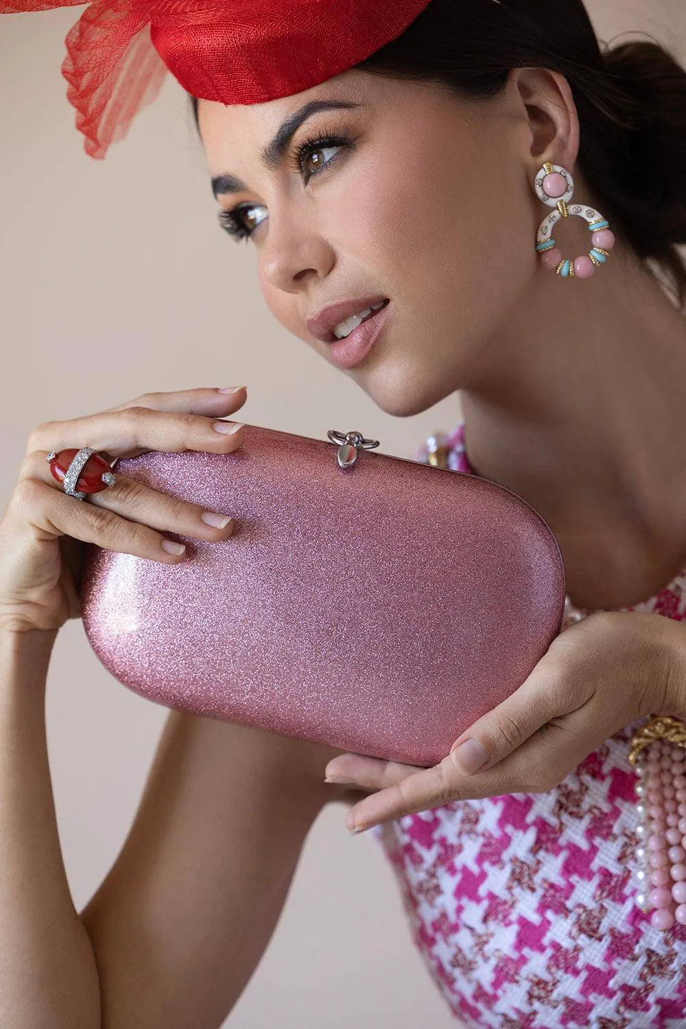 Elina Plus Clutch - Sparkle Pink