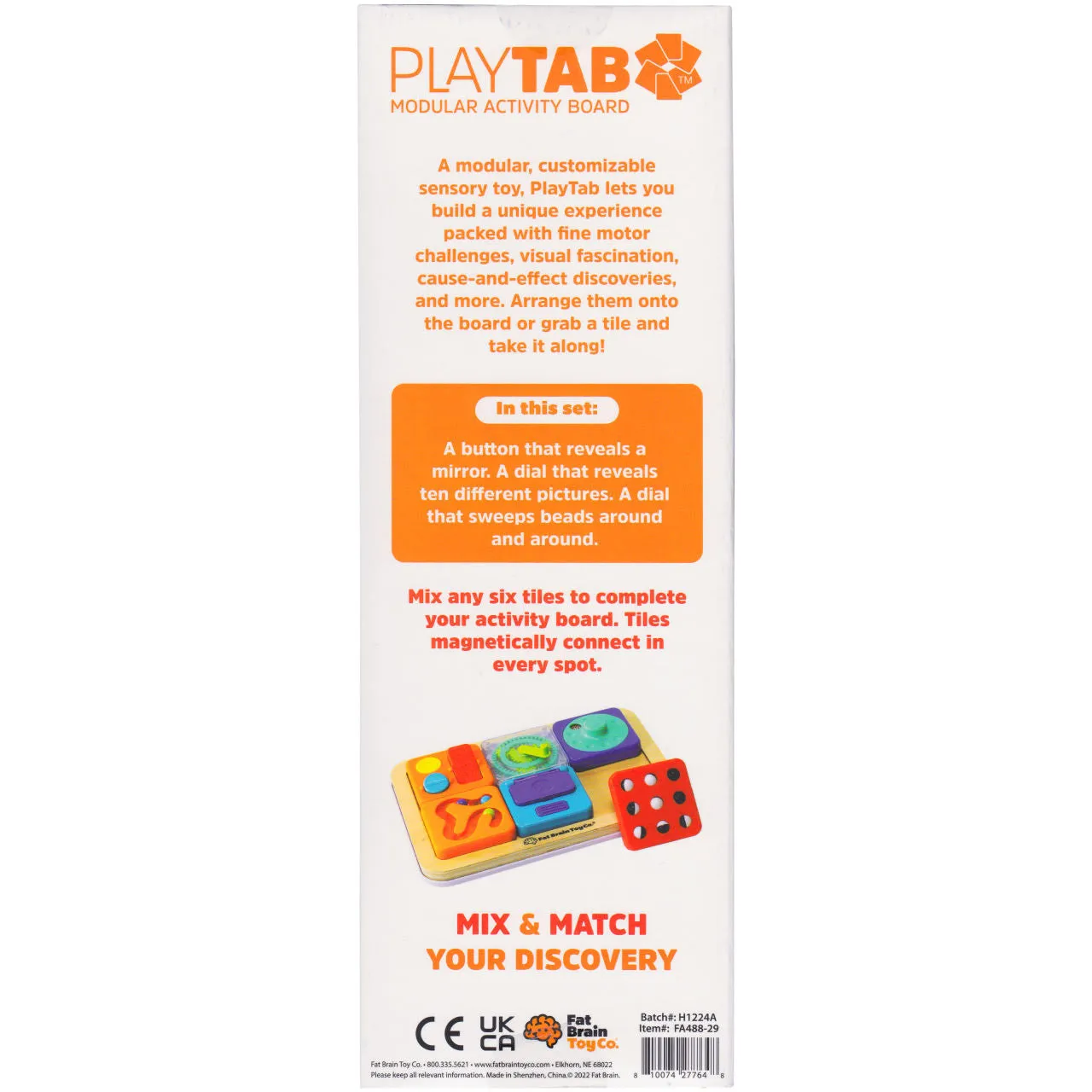 Fat Brain PlayTab Modular Tiles: Sensory Set 3