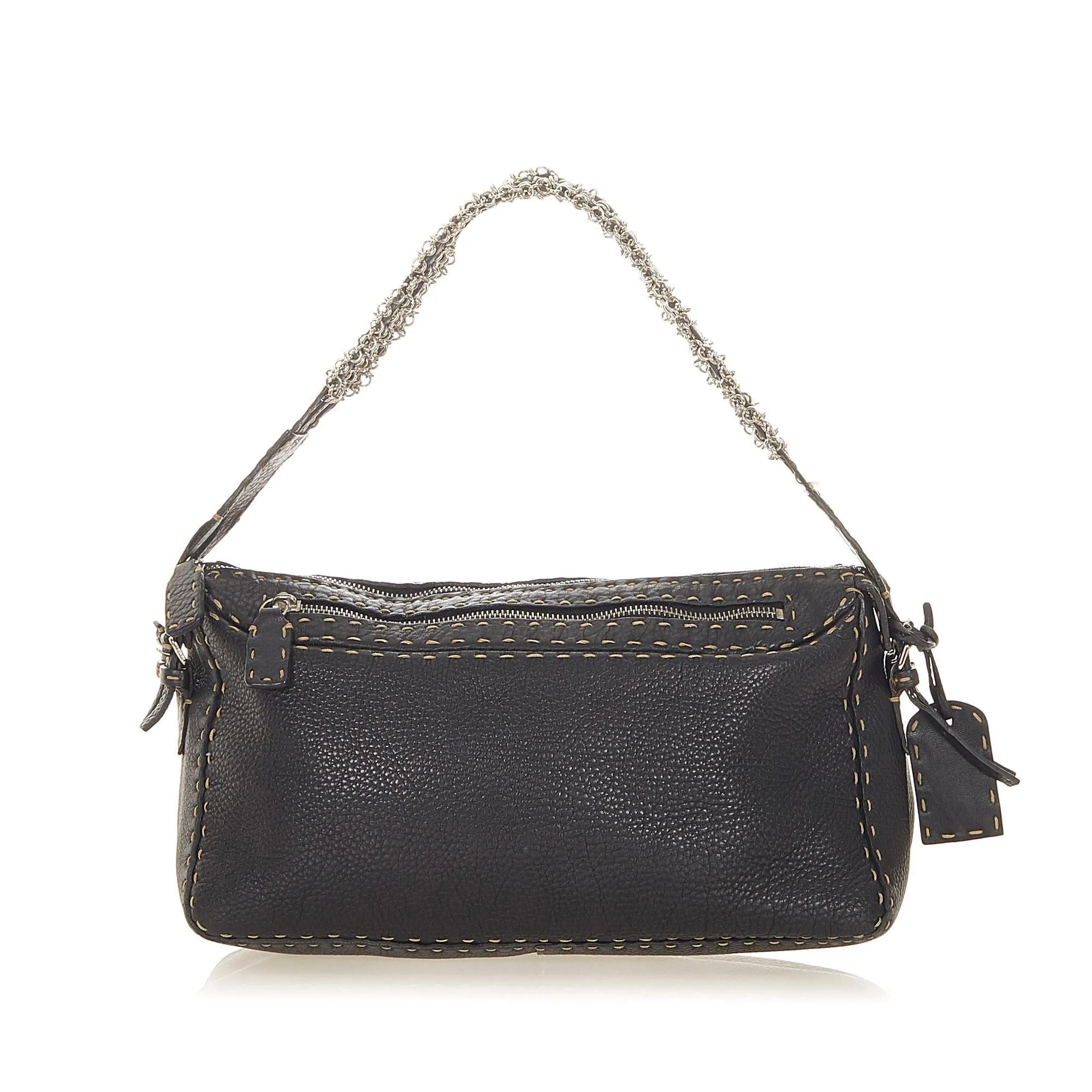 Fendi Selleria Leather Shoulder Bag (SHG-22496)